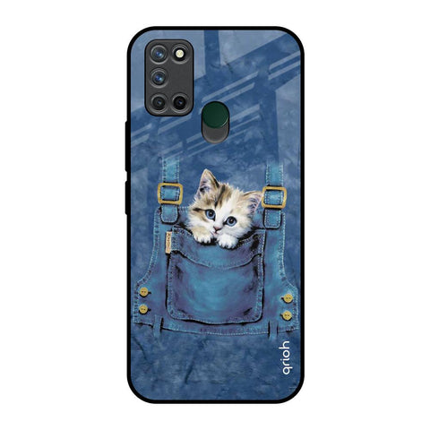 Kitty In Pocket Realme 7i Glass Back Cover Online