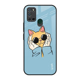 Adorable Cute Kitty Realme 7i Glass Back Cover Online