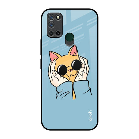 Adorable Cute Kitty Realme 7i Glass Back Cover Online