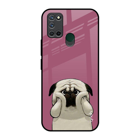 Funny Pug Face Realme 7i Glass Back Cover Online