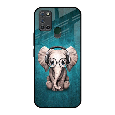 Adorable Baby Elephant Realme 7i Glass Back Cover Online