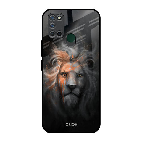 Devil Lion Realme 7i Glass Back Cover Online