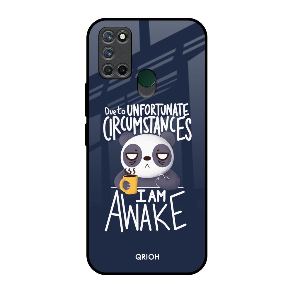 Struggling Panda Realme 7i Glass Back Cover Online
