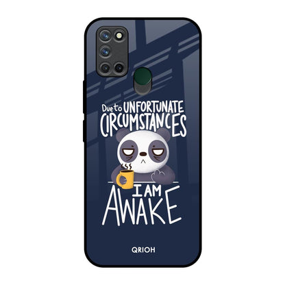 Struggling Panda Realme 7i Glass Back Cover Online