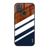 Bold Stripes Realme 7i Glass Back Cover Online