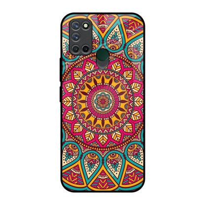 Elegant Mandala Realme 7i Glass Back Cover Online