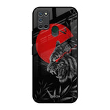 Red Moon Tiger Realme 7i Glass Back Cover Online