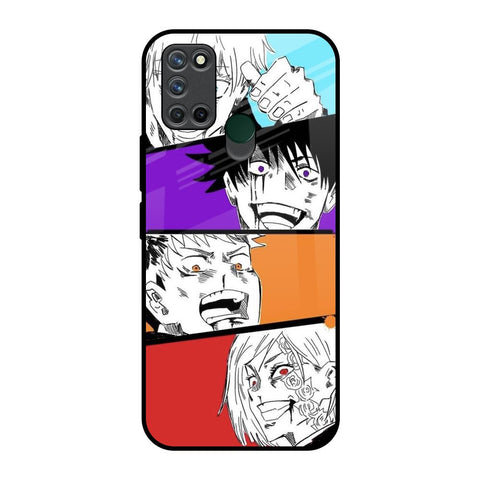 Anime Sketch Realme 7i Glass Back Cover Online