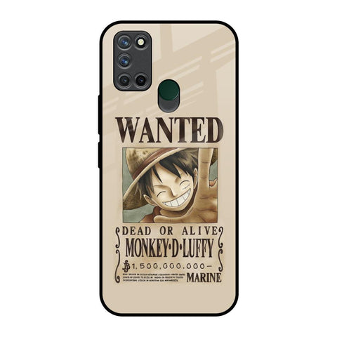 Luffy Wanted Realme 7i Glass Back Cover Online