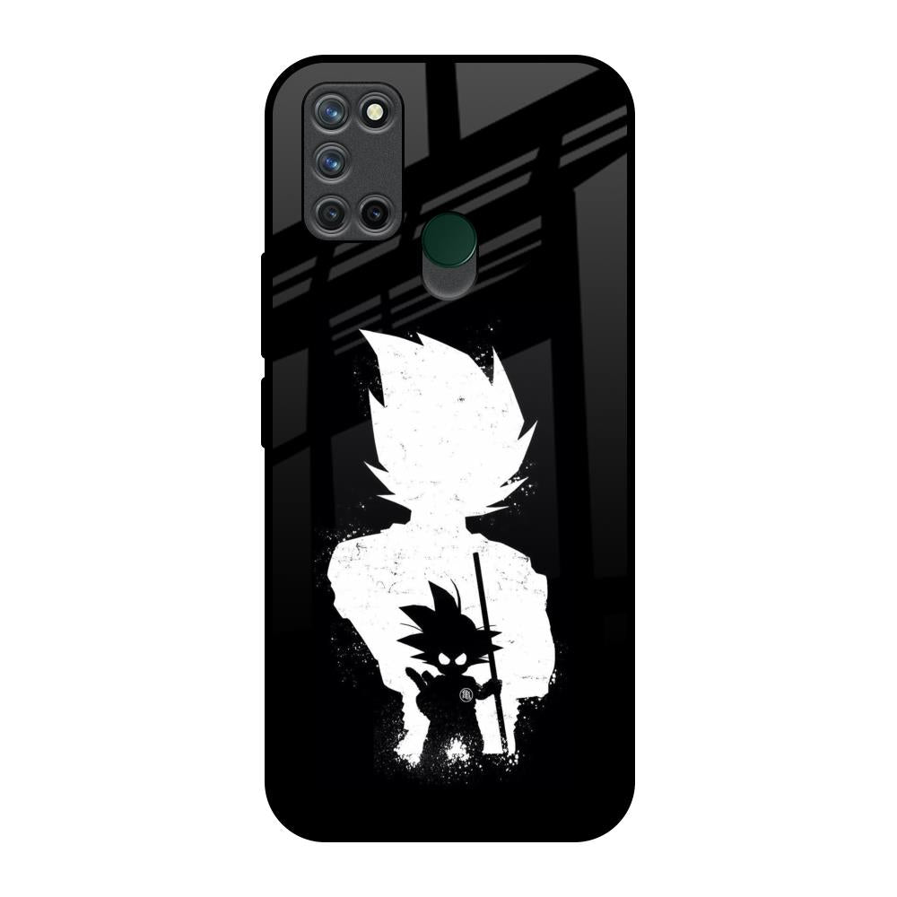 Monochrome Goku Realme 7i Glass Back Cover Online