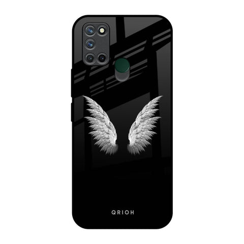 White Angel Wings Realme 7i Glass Back Cover Online