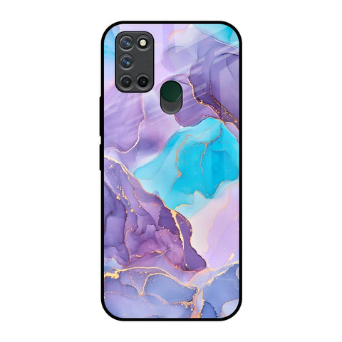Alcohol ink Marble Realme 7i Glass Back Cover Online