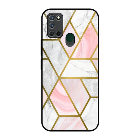 Geometrical Marble Realme 7i Glass Back Cover Online