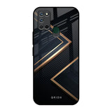 Sleek Golden & Navy Realme 7i Glass Back Cover Online