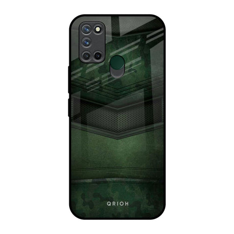 Green Leather Realme 7i Glass Back Cover Online
