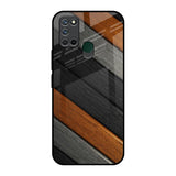 Tri Color Wood Realme 7i Glass Back Cover Online