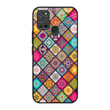 Multicolor Mandala Realme 7i Glass Back Cover Online