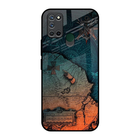 Geographical Map Realme 7i Glass Back Cover Online