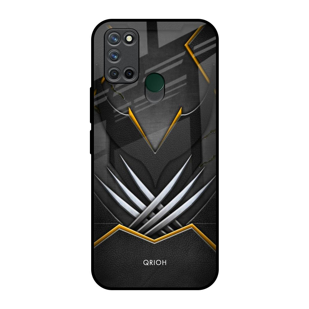Black Warrior Realme 7i Glass Back Cover Online