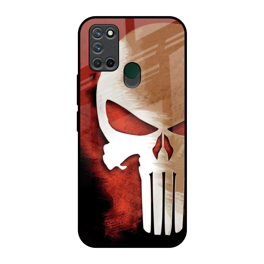 Red Skull Realme 7i Glass Back Cover Online