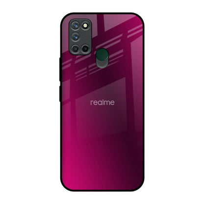 Pink Burst Realme 7i Glass Back Cover Online