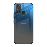 Blue Grey Ombre Realme 7i Glass Back Cover Online