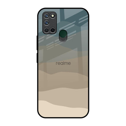 Abstract Mountain Pattern Realme 7i Glass Back Cover Online