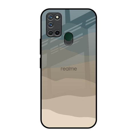 Abstract Mountain Pattern Realme 7i Glass Back Cover Online