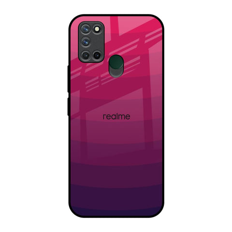 Wavy Pink Pattern Realme 7i Glass Back Cover Online