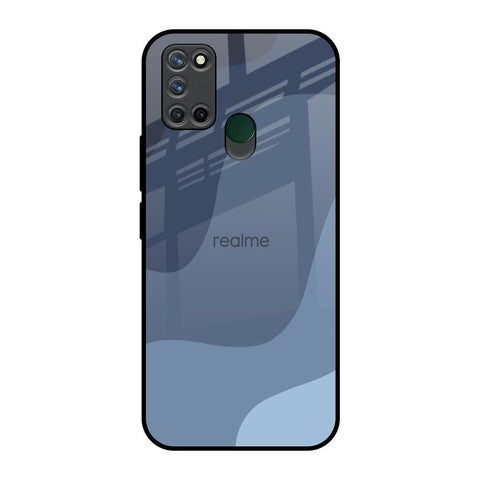 Navy Blue Ombre Realme 7i Glass Back Cover Online