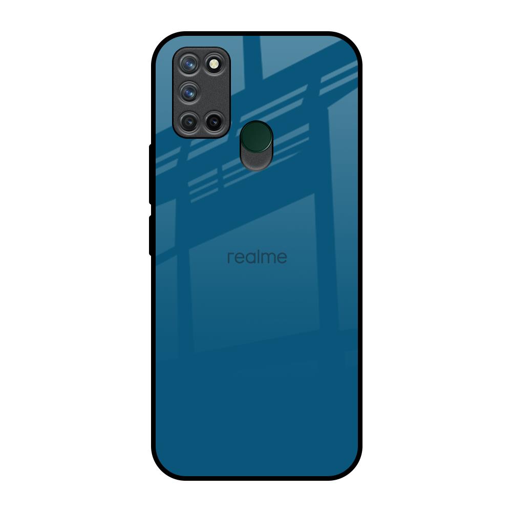 Cobalt Blue Realme 7i Glass Back Cover Online