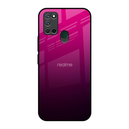 Purple Ombre Pattern Realme 7i Glass Back Cover Online
