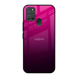 Purple Ombre Pattern Realme 7i Glass Back Cover Online