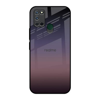 Grey Ombre Realme 7i Glass Back Cover Online