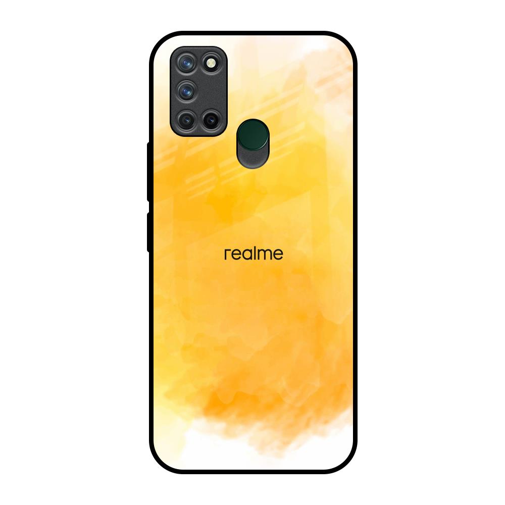 Rustic Orange Realme 7i Glass Back Cover Online