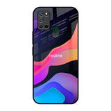 Colorful Fluid Realme 7i Glass Back Cover Online