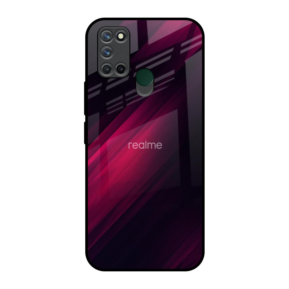 Razor Black Realme 7i Glass Back Cover Online