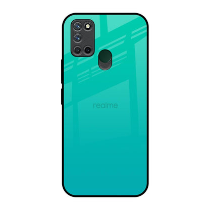 Cuba Blue Realme 7i Glass Back Cover Online