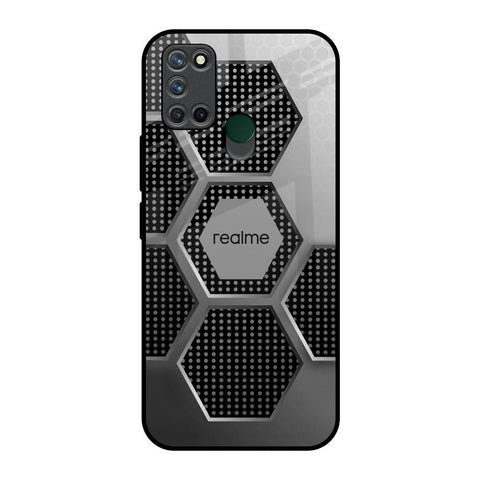 Hexagon Style Realme 7i Glass Back Cover Online