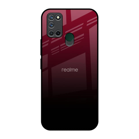 Wine Red Realme 7i Glass Back Cover Online