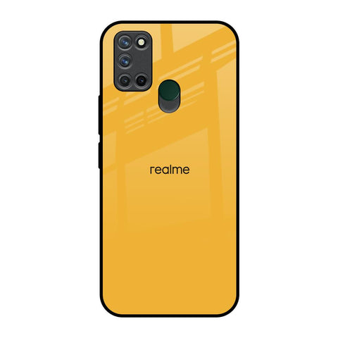 Fluorescent Yellow Realme 7i Glass Back Cover Online