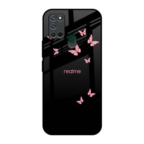 Fly Butterfly Realme 7i Glass Back Cover Online