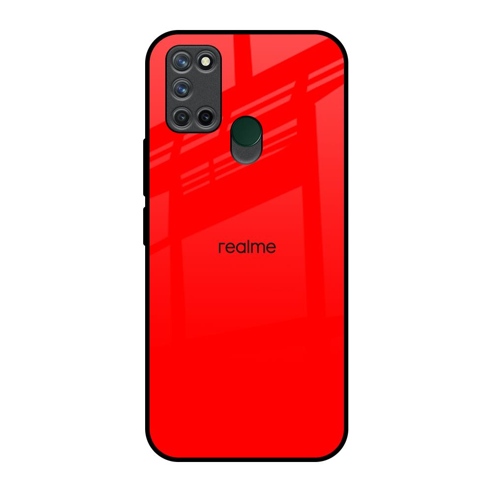 Blood Red Realme 7i Glass Back Cover Online