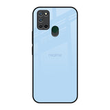 Pastel Sky Blue Realme 7i Glass Back Cover Online