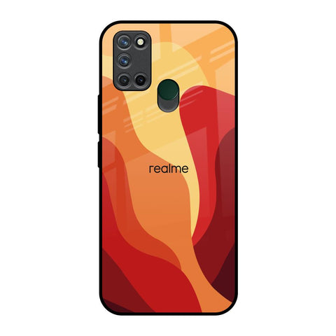 Magma Color Pattern Realme 7i Glass Back Cover Online
