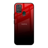 Maroon Faded Realme 7i Glass Back Cover Online