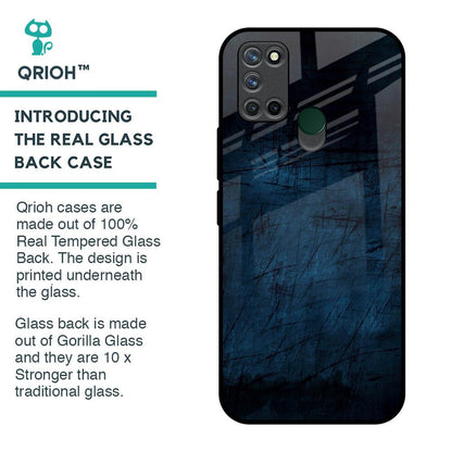 Dark Blue Grunge Glass Case for Realme 7i
