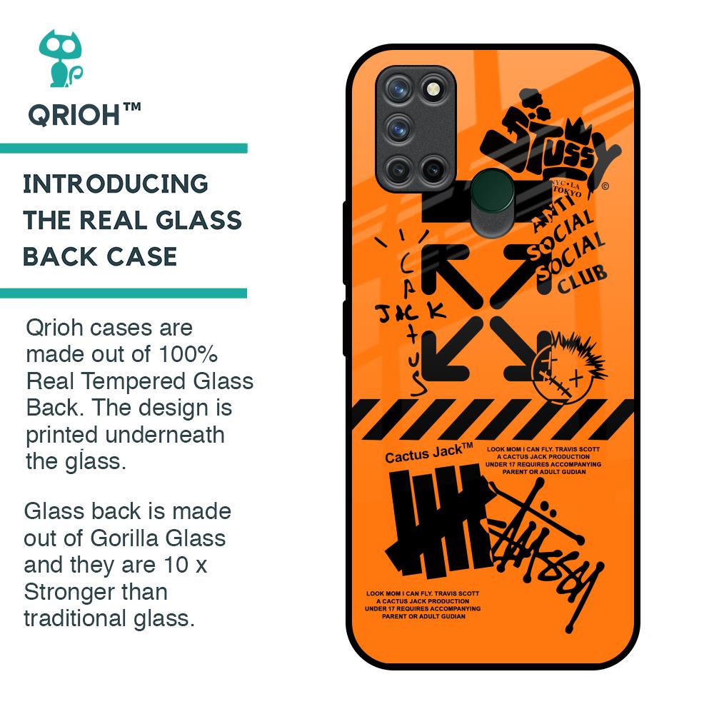 Anti Social Club Glass Case for Realme 7i