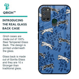 Blue Cheetah Glass Case for Realme 7i