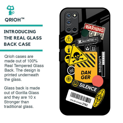 Danger Signs Glass Case for Realme 7i